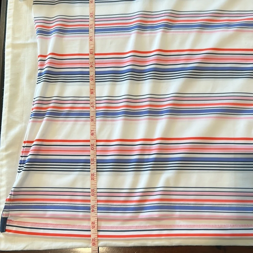 Peter Millar Sun Protection Striped Golf Club Shirt Like New Size Medium - Picture 6 of 8